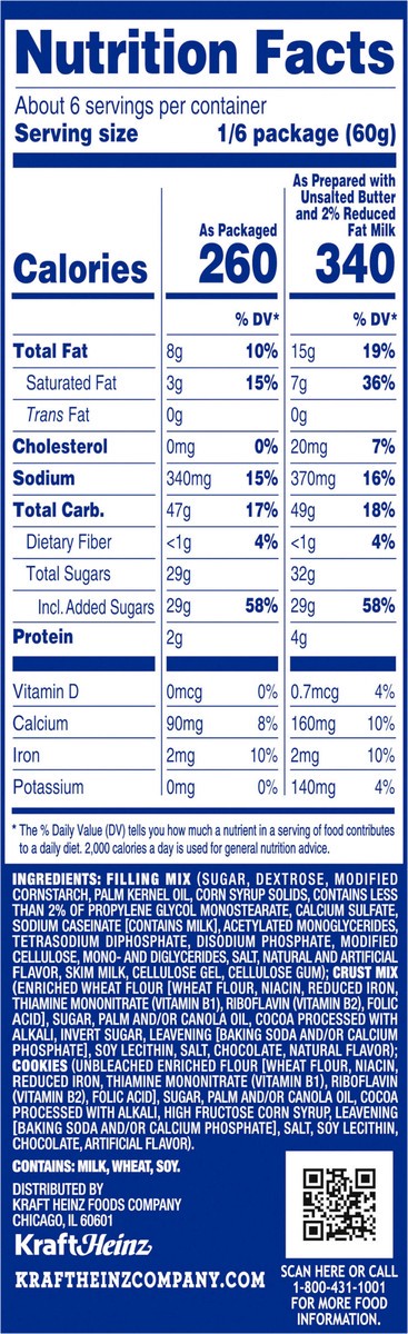 slide 4 of 9, Jell-O No Bake Oreo Dessert Kit with Filling Mix, Crust Mix & Cookie Pieces, 12.6 oz Box, 12.6 oz