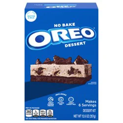 Jell-O No Bake Oreo Dessert Kit with Filling Mix, Crust Mix & Cookie Pieces, 12.6 oz Box