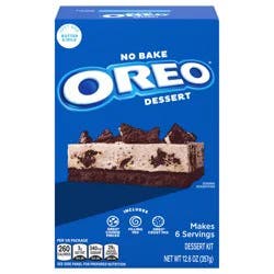 Jell-O No Bake Oreo Dessert Kit with Filling Mix, Crust Mix & Cookie Pieces, 12.6 oz Box