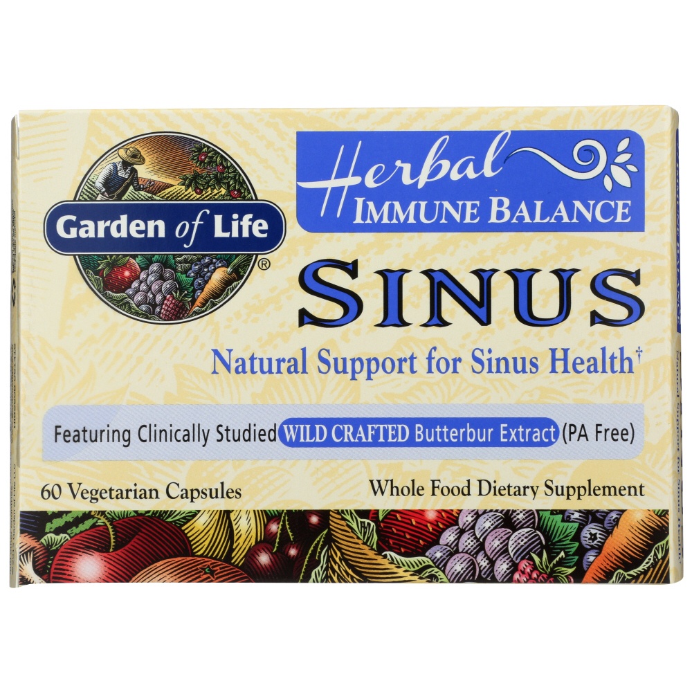 slide 1 of 1, Garden of Life Herbal Immune Balance Sinus Capsules, 60 ct