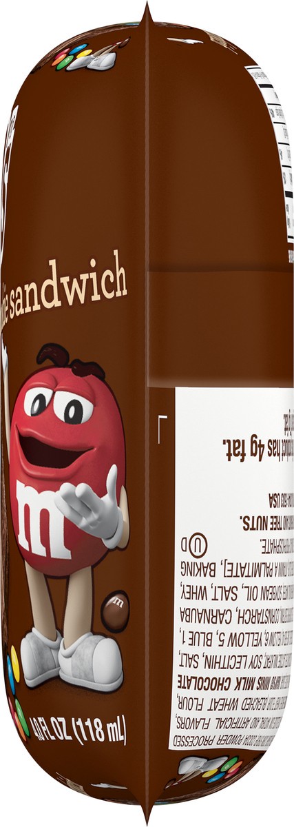 slide 4 of 9, M&M's Ice Cream Chocolate Cookie Sandwich, Reduced Fat Chocolate Ice Cream Dessert Cookie Sandwich, 4 Oz, 4 fl oz