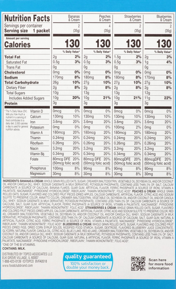 slide 10 of 11, Food Club Fruit And Cream Variety, 10 ct