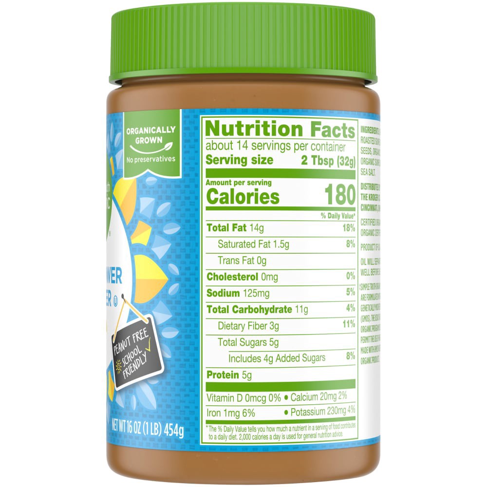 slide 3 of 3, Simple Truth Organic Sunflower Butter, 16 oz