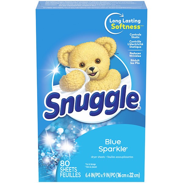 slide 2 of 3, Snuggle Fabric Softener Dryer Sheets, Blue Sparkle, 80 Count, 80 ct