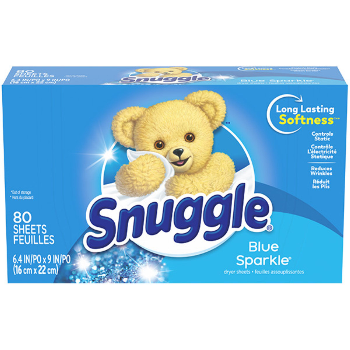 slide 1 of 3, Snuggle Fabric Softener Dryer Sheets, Blue Sparkle, 80 Count, 80 ct