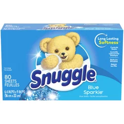 Snuggle Blue Sparkle Dryer Sheets 80 Each