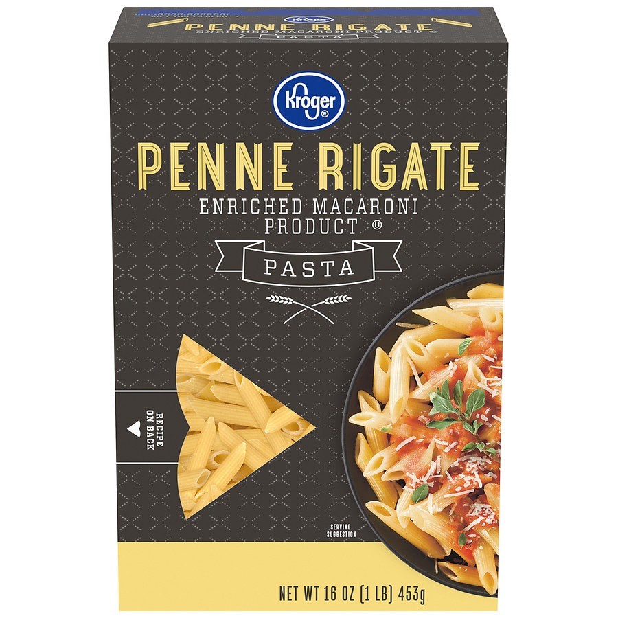 slide 1 of 1, Kroger Penne Rigate Pasta - 16 oz, 16 oz