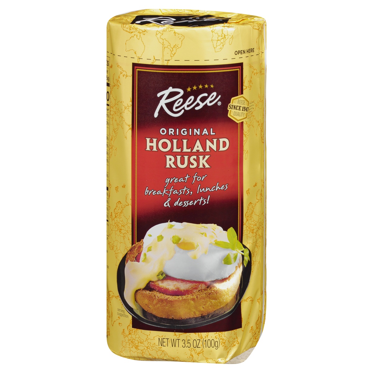 slide 1 of 9, Reese Holland Rusk Baguette, 3.5 oz