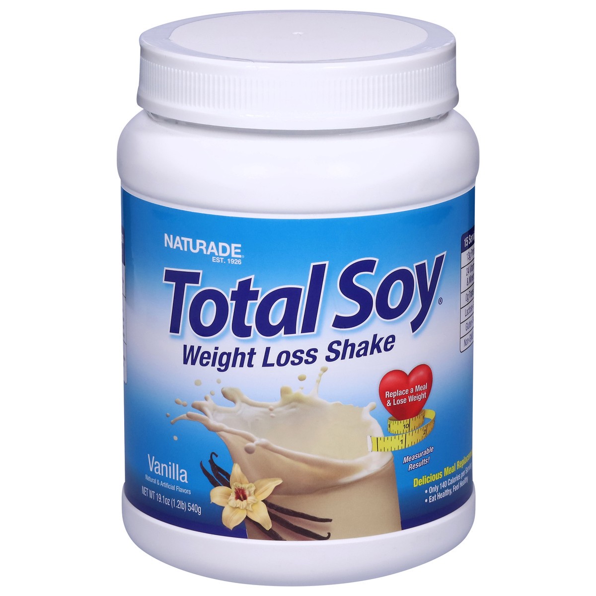 slide 1 of 2, Naturade Vanilla Total Soy Meal Replacement Powder, 19.5 oz