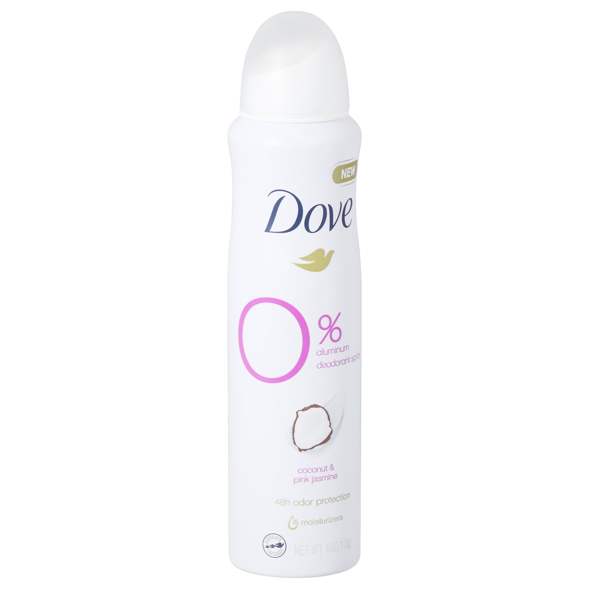 slide 3 of 9, Dove 0% Aluminum Deodorant Spray Coconut & Pink Jasmine, 4 oz1 Count, 4 oz