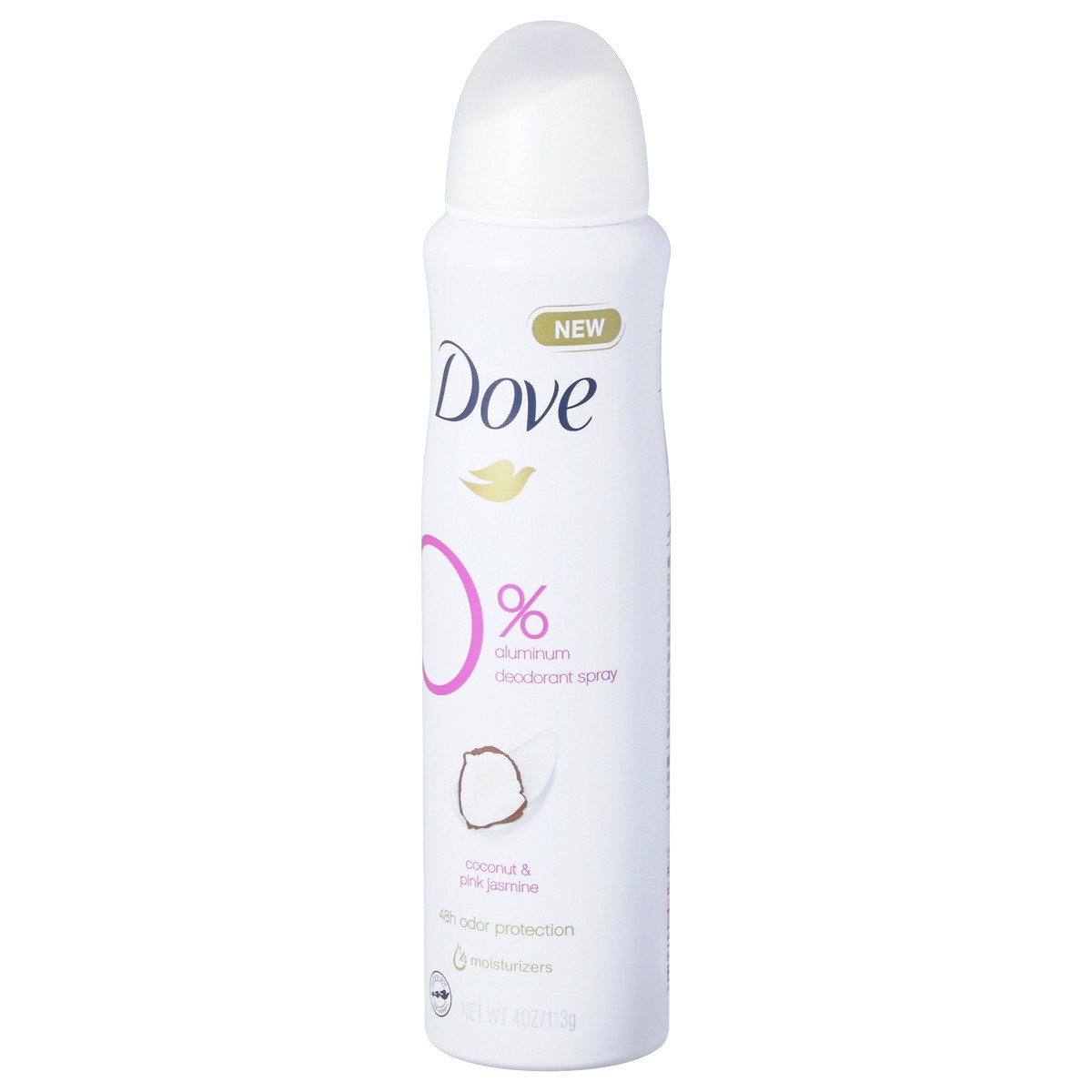 slide 5 of 9, Dove 0% Aluminum Deodorant Spray Coconut & Pink Jasmine, 4 oz1 Count, 4 oz