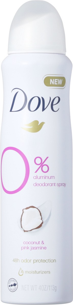 slide 2 of 9, Dove 0% Aluminum Deodorant Spray Coconut & Pink Jasmine, 4 oz1 Count, 4 oz