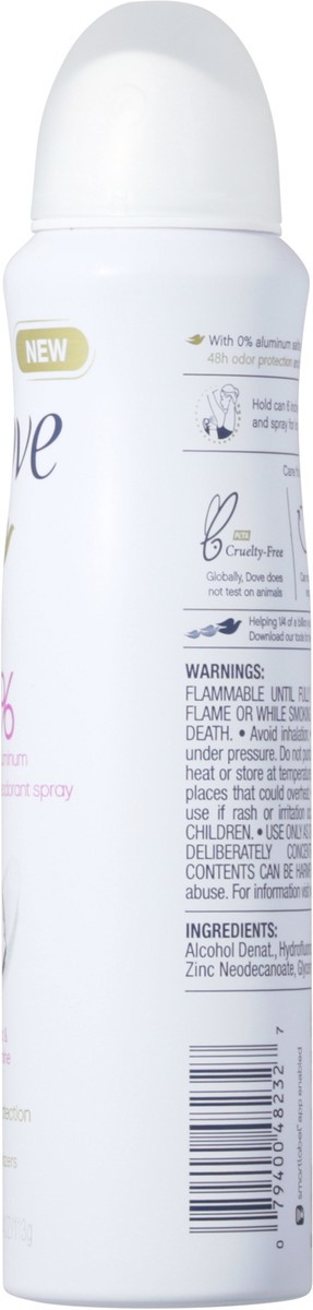 slide 7 of 9, Dove 0% Aluminum Deodorant Spray Coconut & Pink Jasmine, 4 oz1 Count, 4 oz