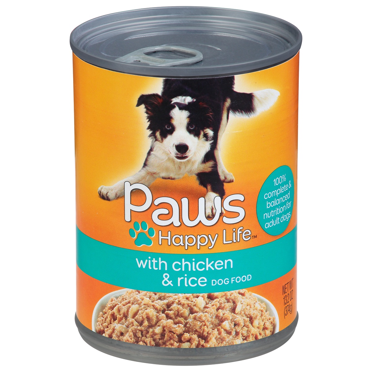 slide 1 of 1, Paws Happy Life Premium Dog Food with Chicken Rice, 13.2 oz