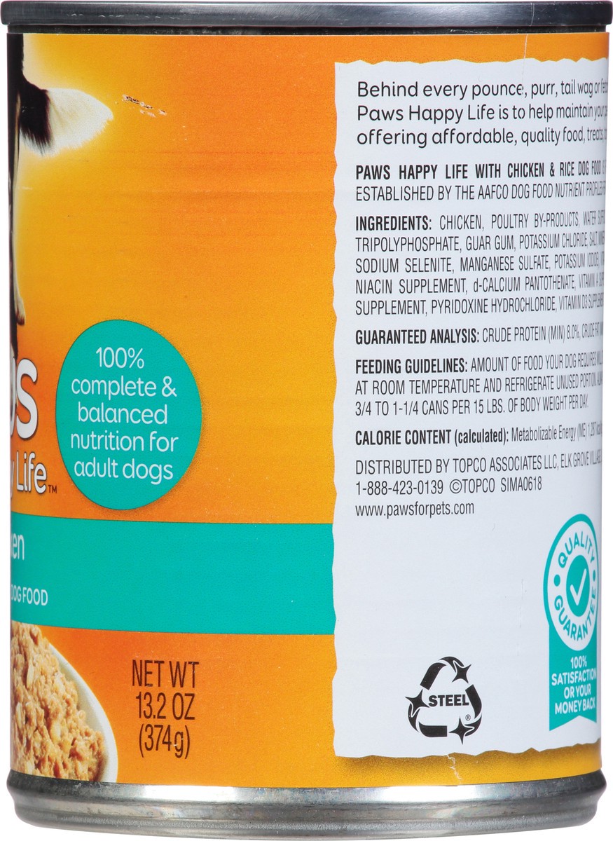 slide 9 of 9, Paws Happy Life Dog Food With Chicken & Rice, 13.2 oz