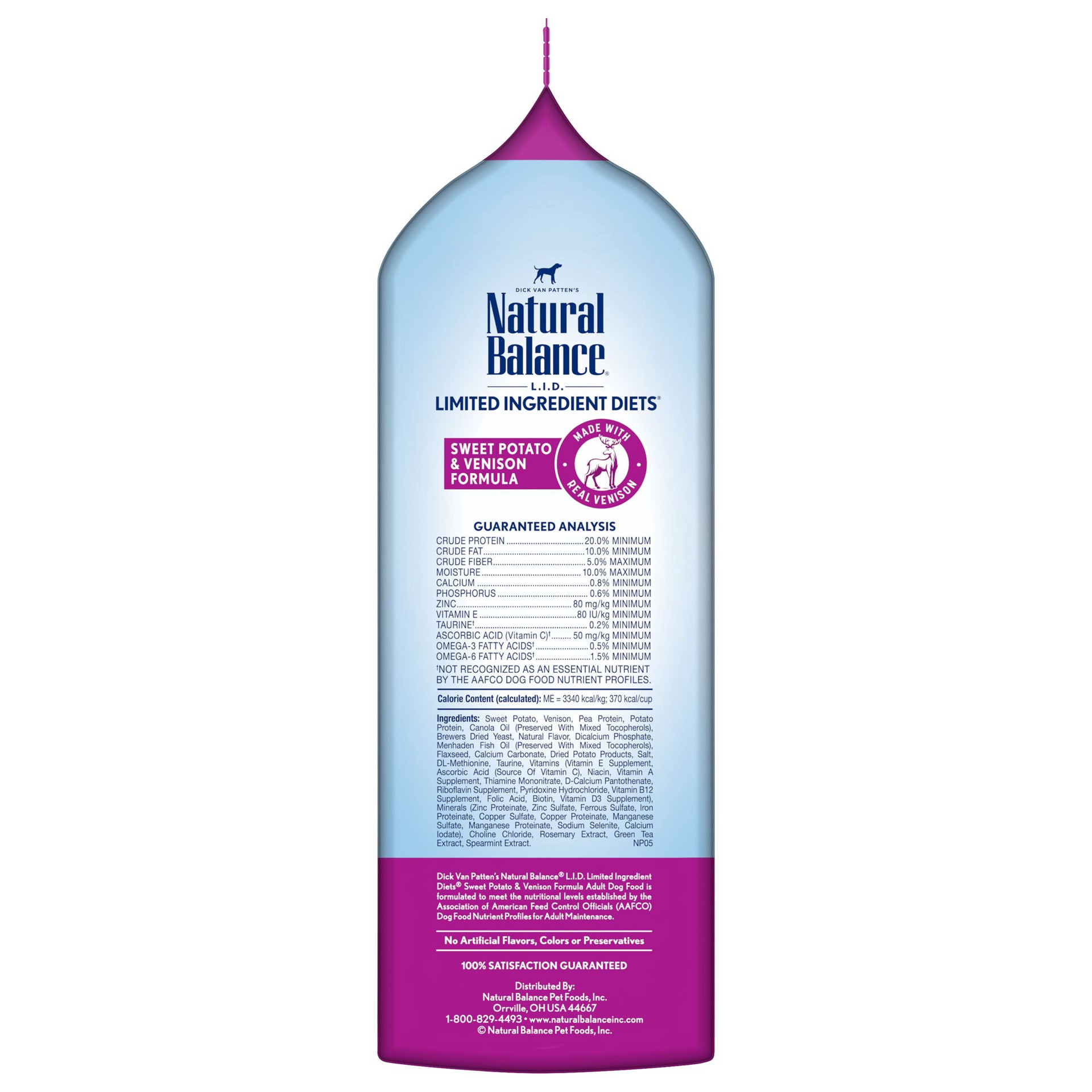 slide 2 of 5, Natural Balance Limited Ingredient Diet Adult Dry Dog Food - Grain Free, Sweet Potato & Venison, 4 lb