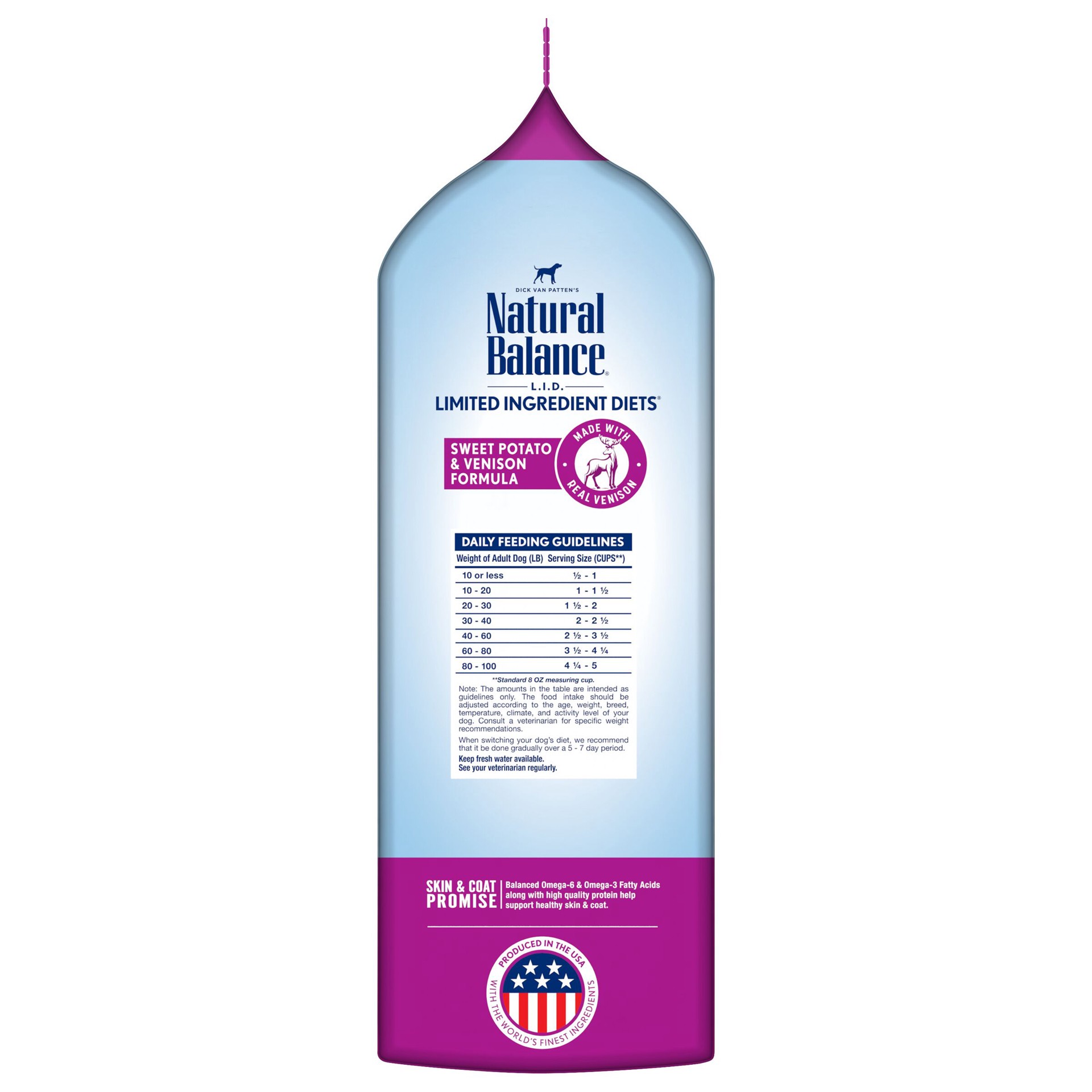 slide 3 of 5, Natural Balance Limited Ingredient Diet Adult Dry Dog Food - Grain Free, Sweet Potato & Venison, 4 lb