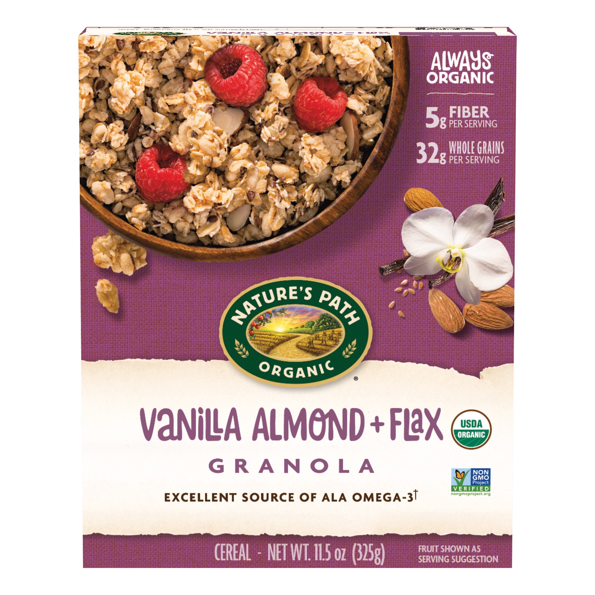 slide 1 of 10, Nature's Path Organic Vanilla Almond Granola 11oz Box, 11.5 oz