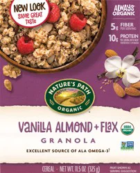 Nature's Path Organic Granola Vanilla Almond + Flax Cereal 11.5 oz Box