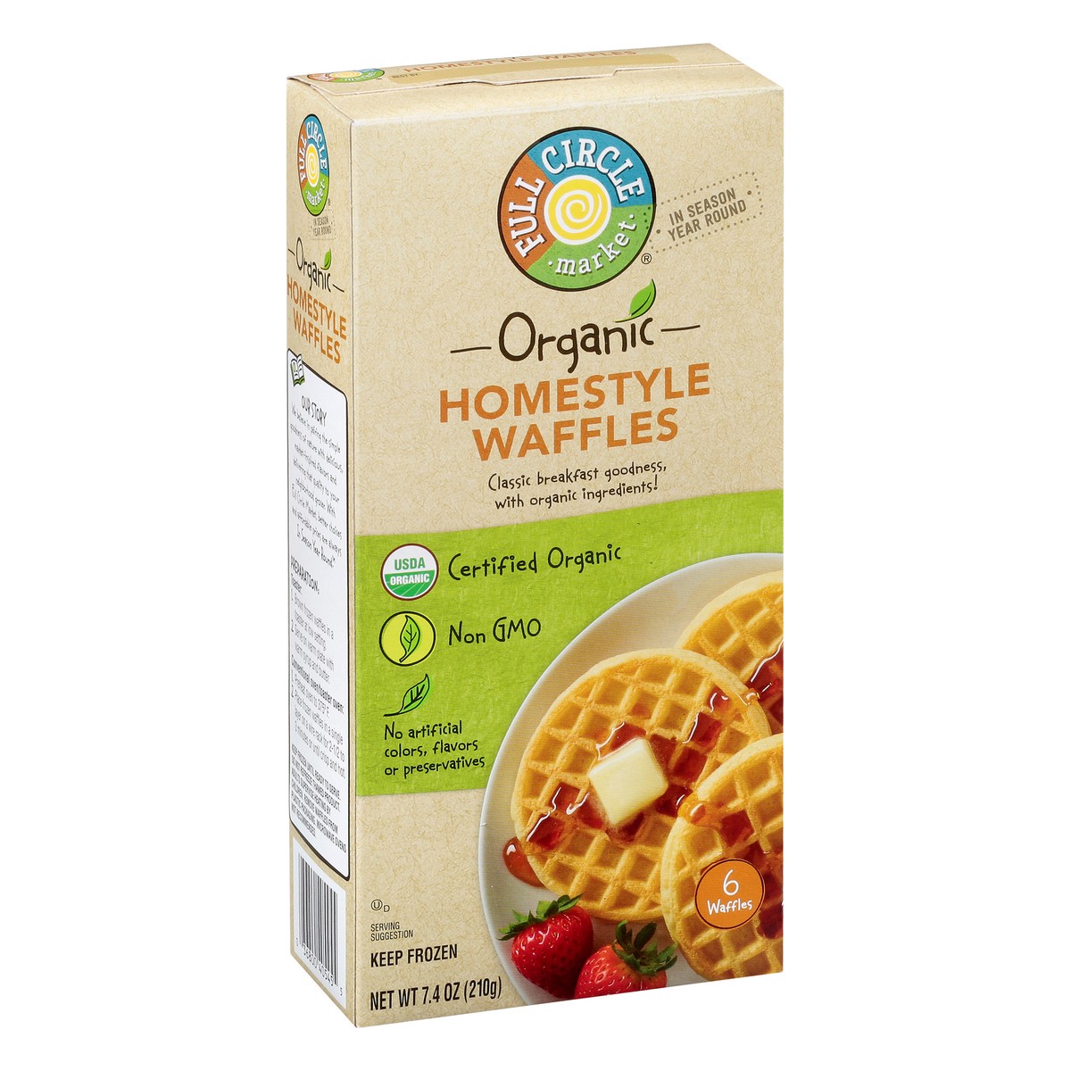 slide 9 of 9, Full Circle Market Organic Homestyle Waffles 6 ea, 6 ct