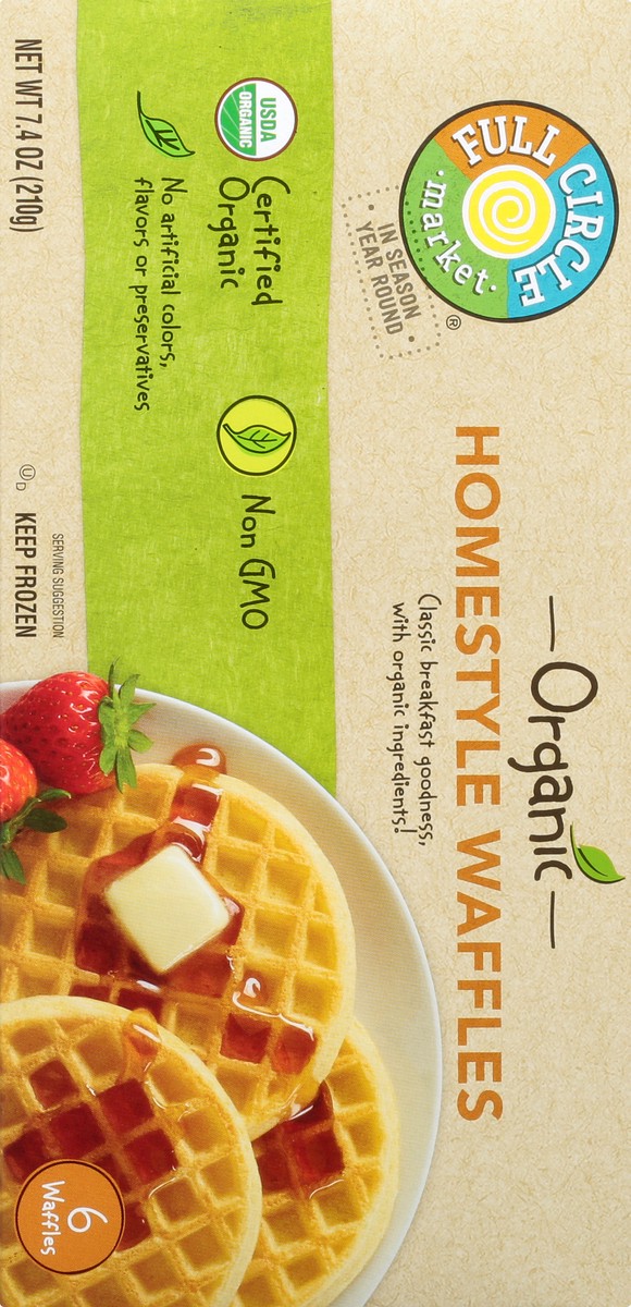 slide 6 of 9, Full Circle Market Organic Homestyle Waffles 6 ea, 6 ct