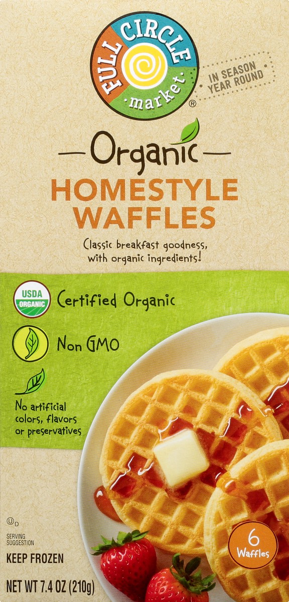 slide 7 of 9, Full Circle Market Organic Homestyle Waffles 6 ea, 6 ct