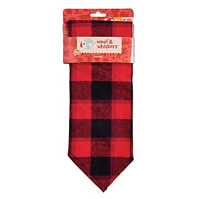 slide 1 of 1, Woof and Whiskers Plaid Dog Bandana, 1 ct