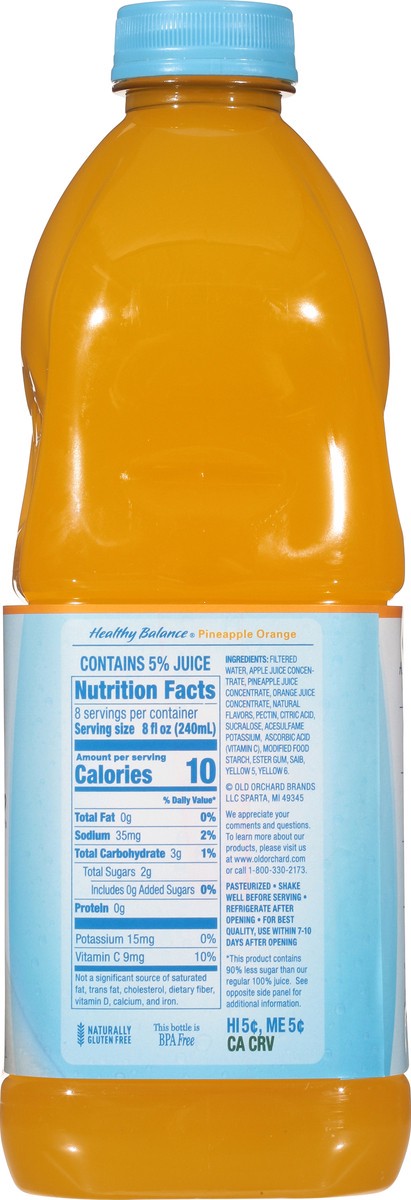slide 7 of 15, Old Orchard Healthy Balance Pineapple Orange Juice 64 fl oz, 64 fl oz