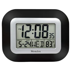 55006Bk Dual Function-Wall Clock Or