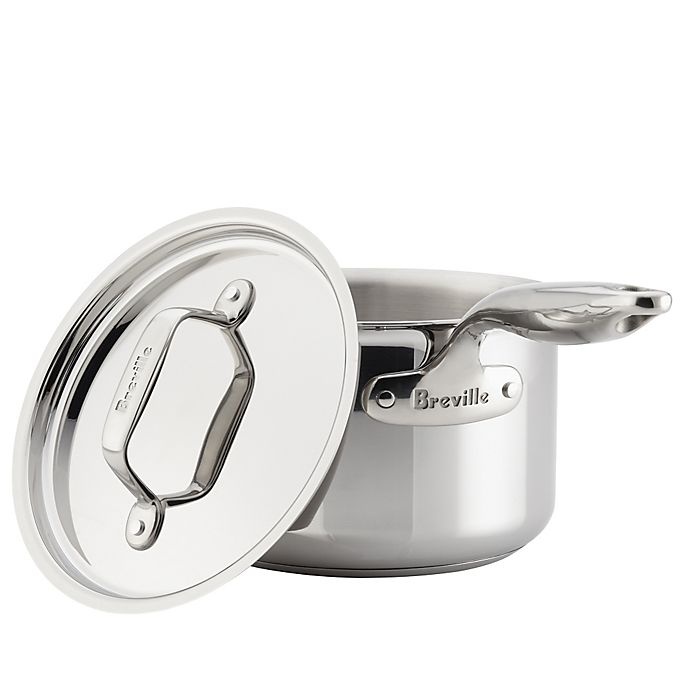 slide 2 of 5, Breville Thermal Pro Clad Stainless Steel Covered Saucepan, 2 qt