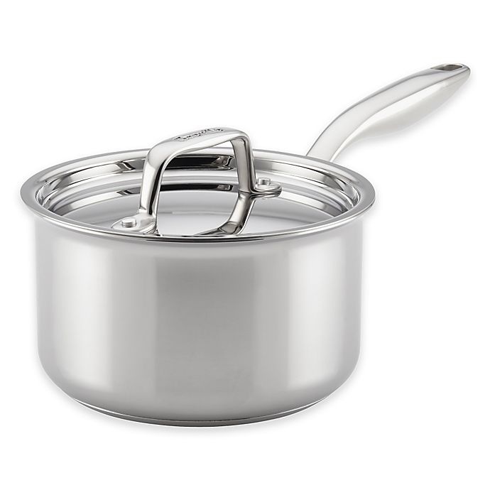 slide 1 of 5, Breville Thermal Pro Clad Stainless Steel Covered Saucepan, 2 qt