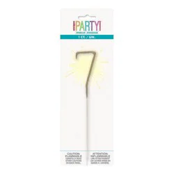 Unique Industries Number 7 Sparkler Flame Cake Candle