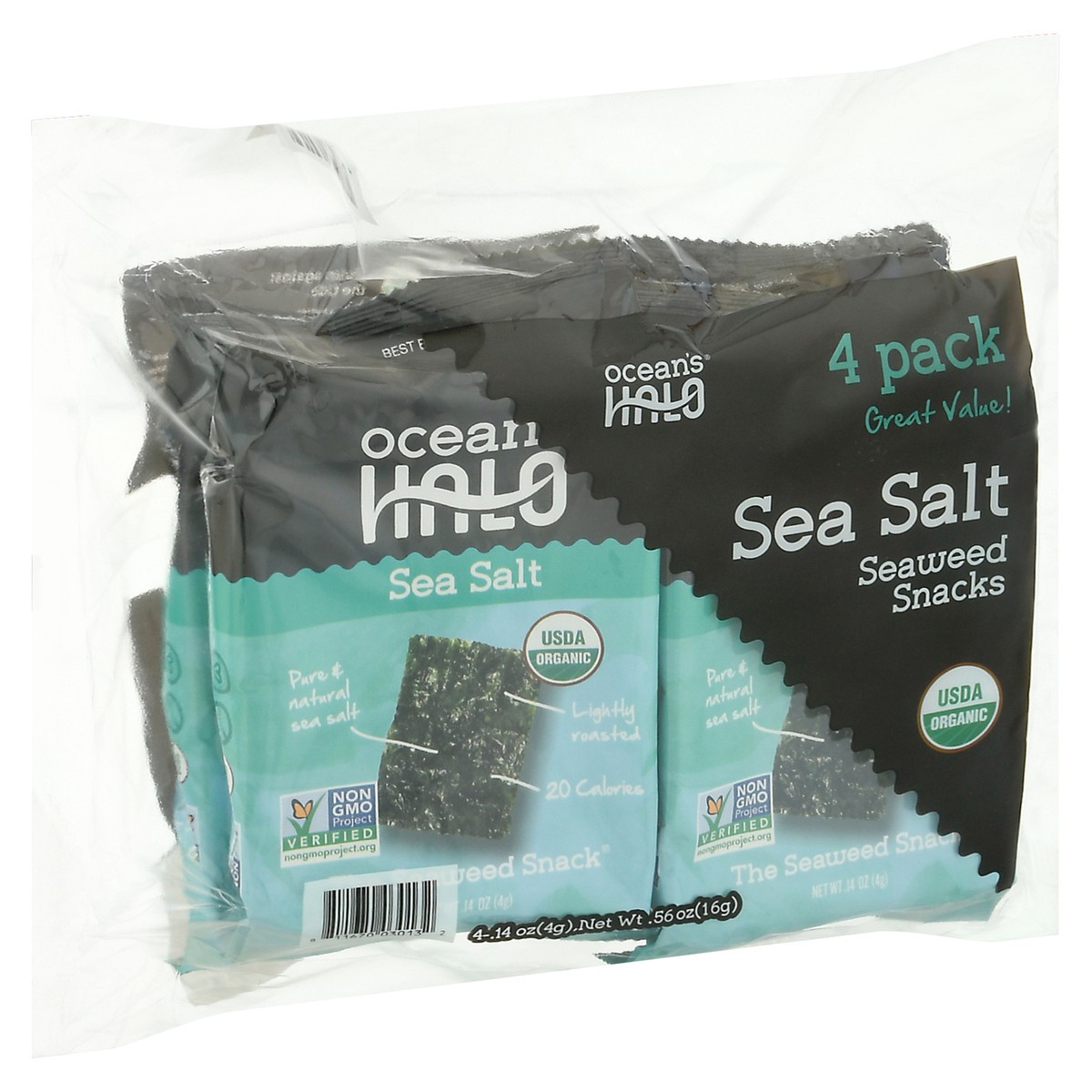 slide 7 of 12, Ocean's Halo Organic 4 Pack Sea Salt Seaweed Snacks 4 ea, 4 ct