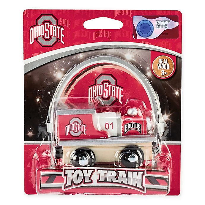 slide 1 of 1, NCAA Ohio State University Team Wooden Toy Train, 1 ct