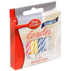 Betty Crocker Rainbow Stripe Birthday Candles