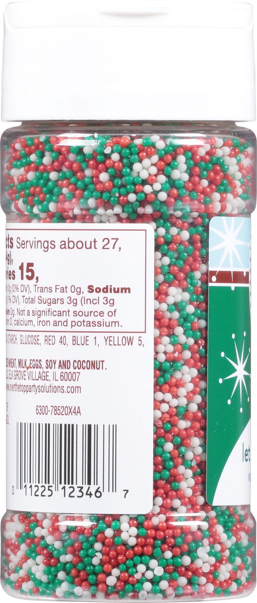 slide 15 of 16, Over The Top Decorating Let It Snow Non-Pareils 3.8 oz, 3.8 oz