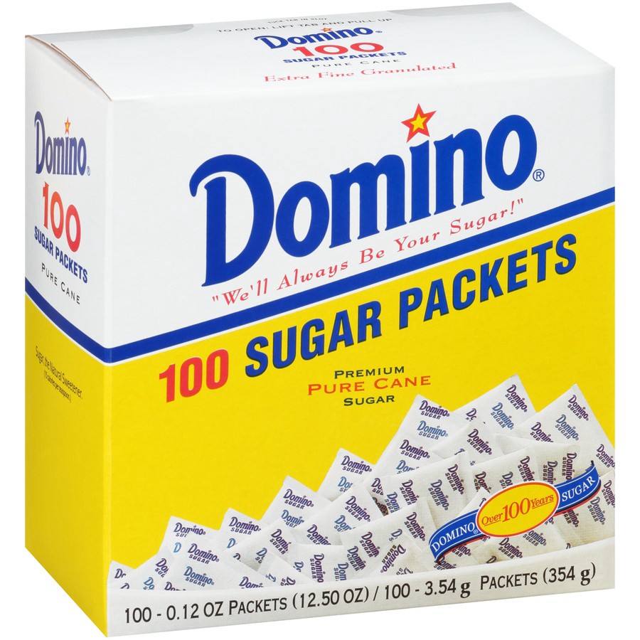 slide 8 of 8, Domino Granulated Sugar Packets, 100 ct