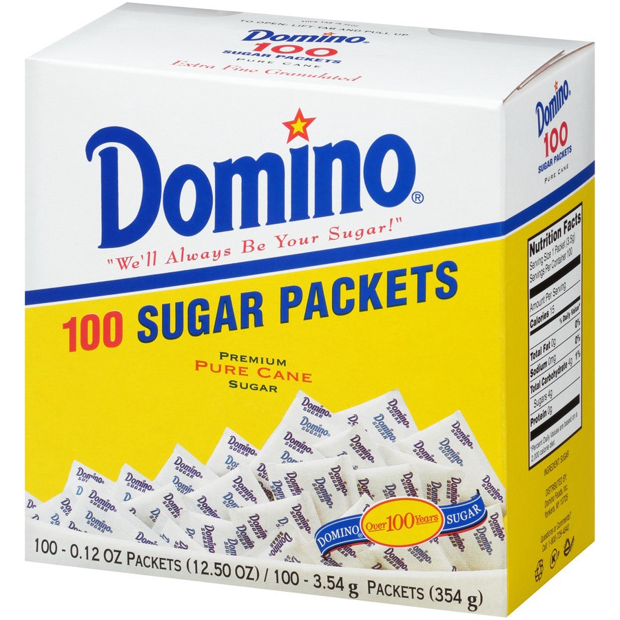 slide 3 of 8, Domino Granulated Sugar Packets, 100 ct