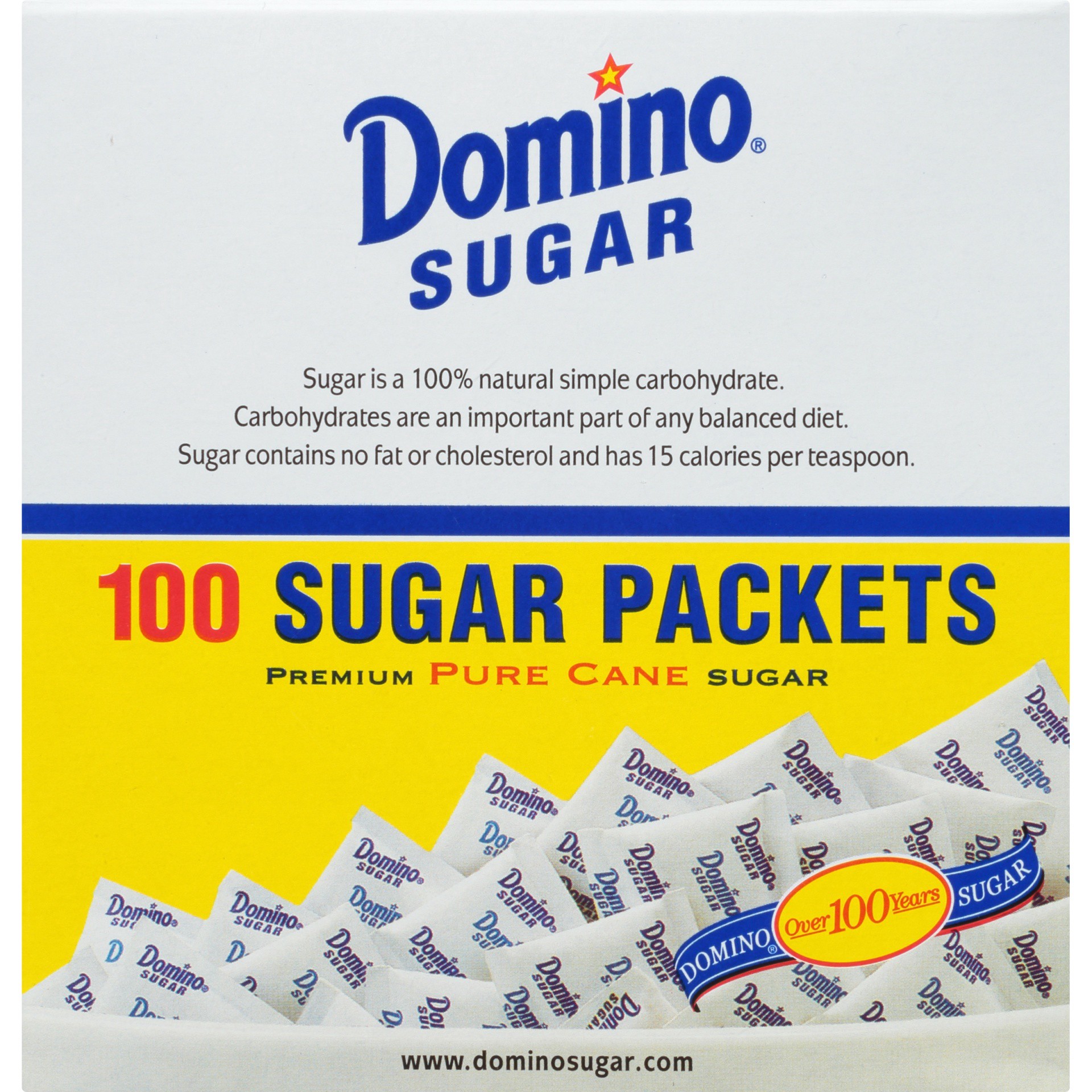 slide 2 of 8, Domino Granulated Sugar Packets, 100 ct