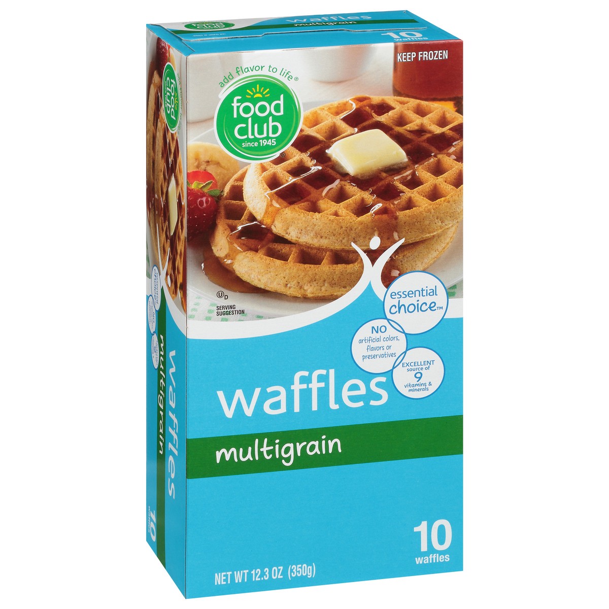 slide 8 of 15, Food Club Essential Choice Multigrain Waffles 10 ea, 10 ct