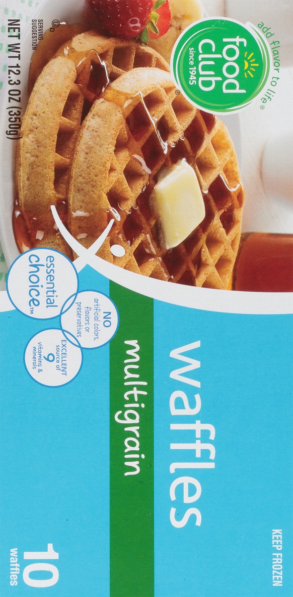 slide 2 of 15, Food Club Essential Choice Multigrain Waffles 10 ea, 10 ct