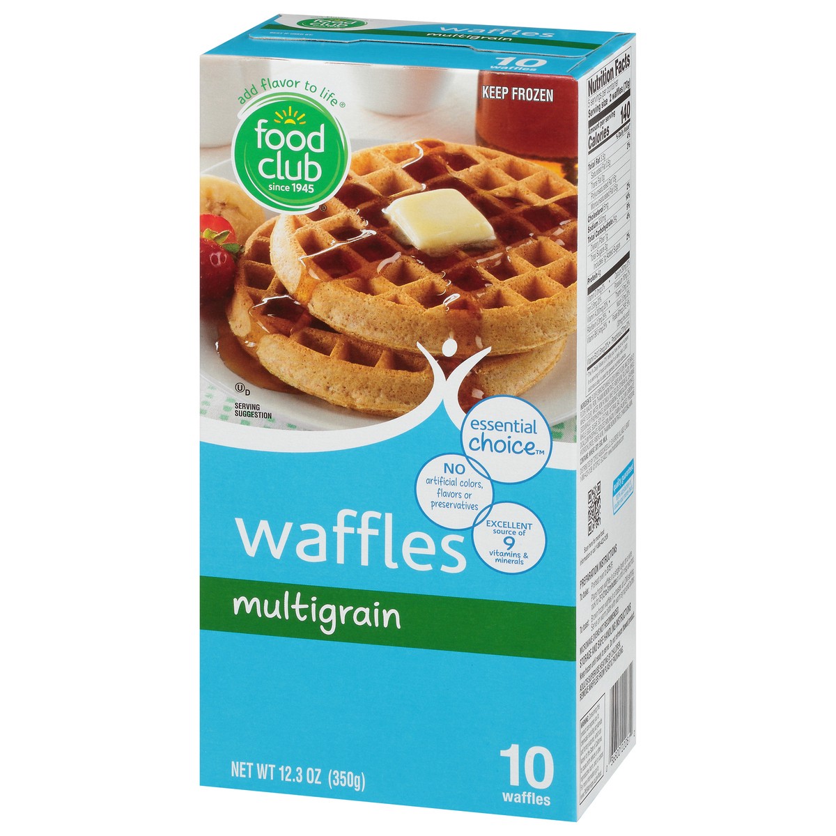 slide 4 of 15, Food Club Essential Choice Multigrain Waffles 10 ea, 10 ct