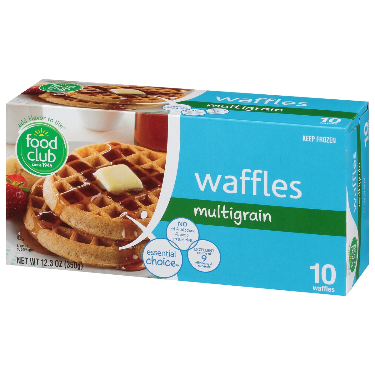 slide 15 of 15, Food Club Essential Choice Multigrain Waffles 10 ea, 10 ct