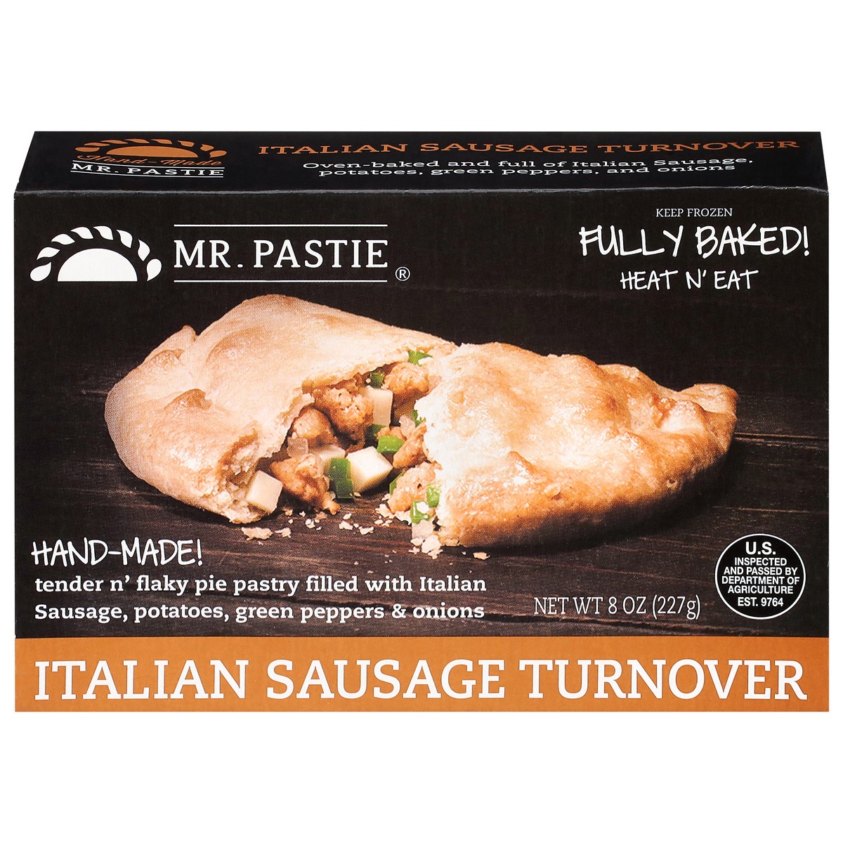 slide 1 of 4, Mr. Pastie Sausage And Pepper Turnover, 8 oz