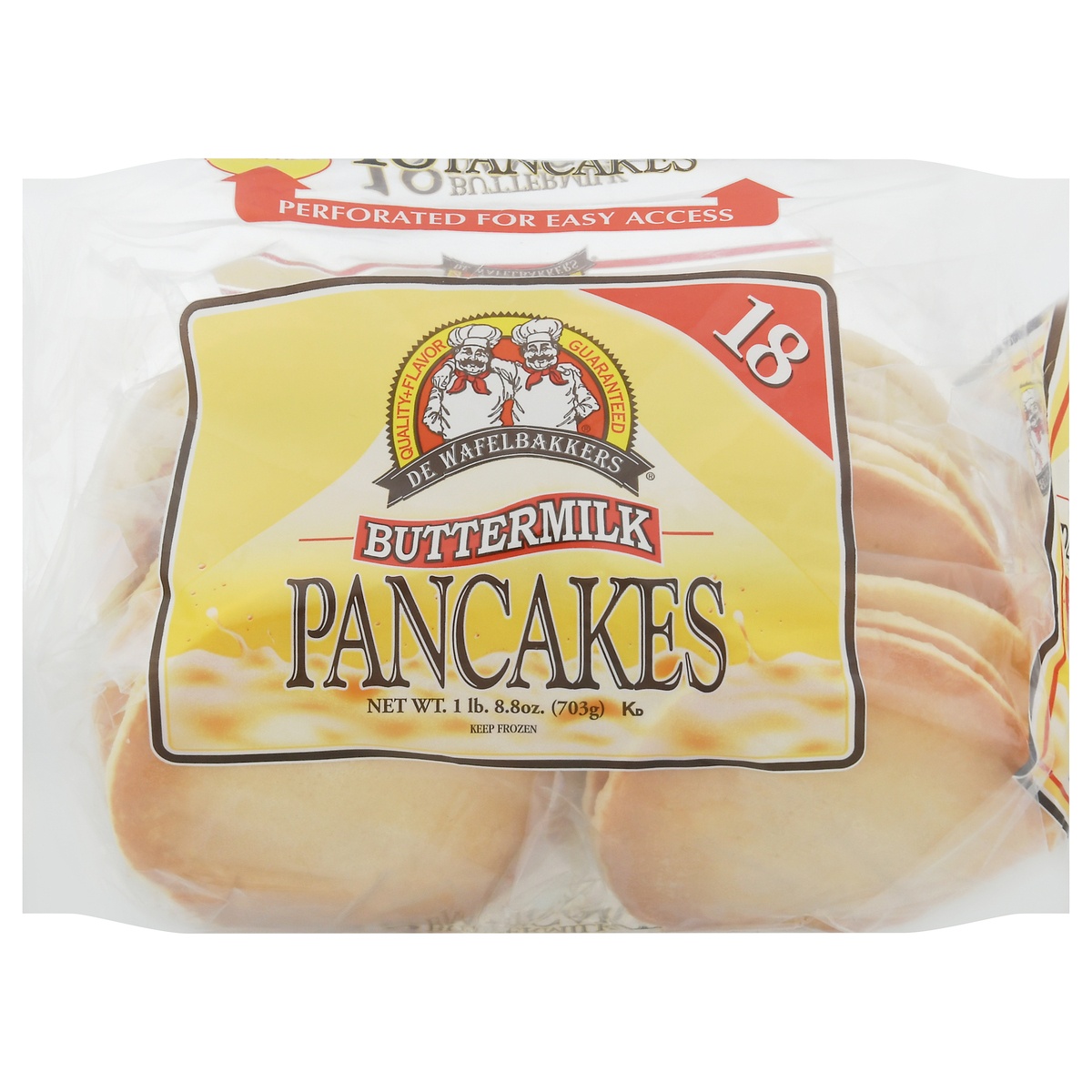 slide 1 of 1, De Wafelbakkers Buttermilk Pancakes, 18 ct; 24.8 oz
