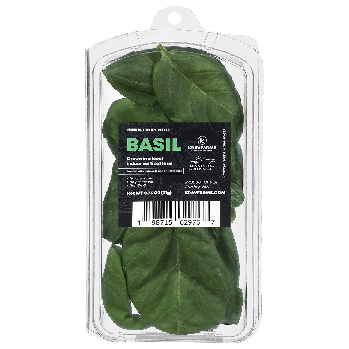 slide 2 of 4, Kravfarms Krav Farms Organic Microgreens Basil, 1 ct