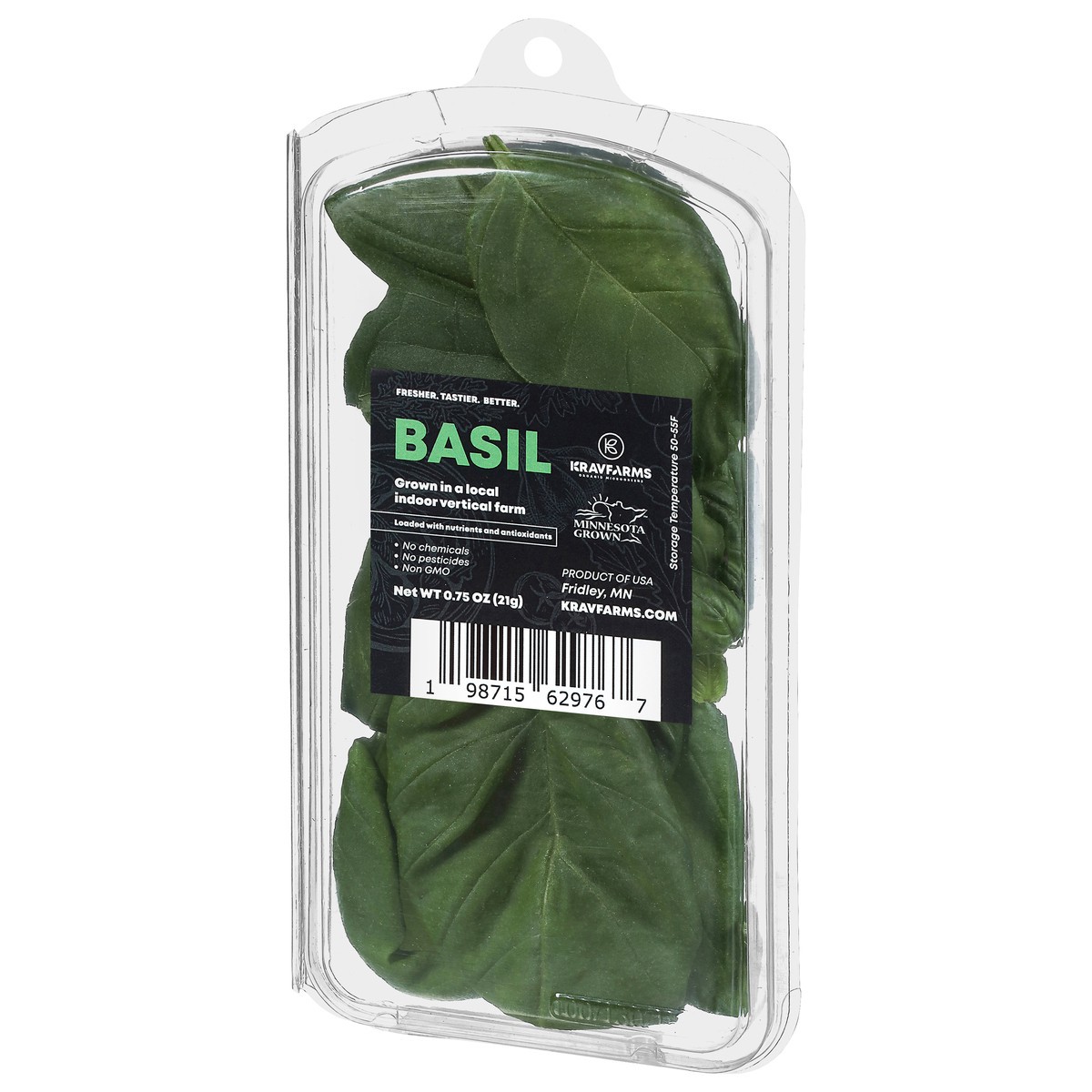 slide 4 of 4, Kravfarms Krav Farms Organic Microgreens Basil, 1 ct