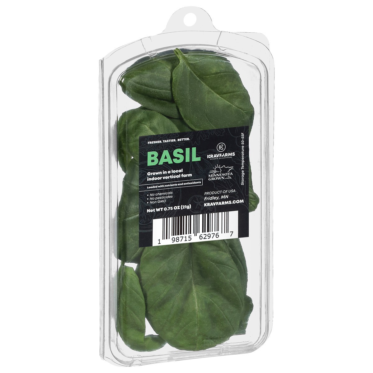 slide 3 of 4, Kravfarms Krav Farms Organic Microgreens Basil, 1 ct