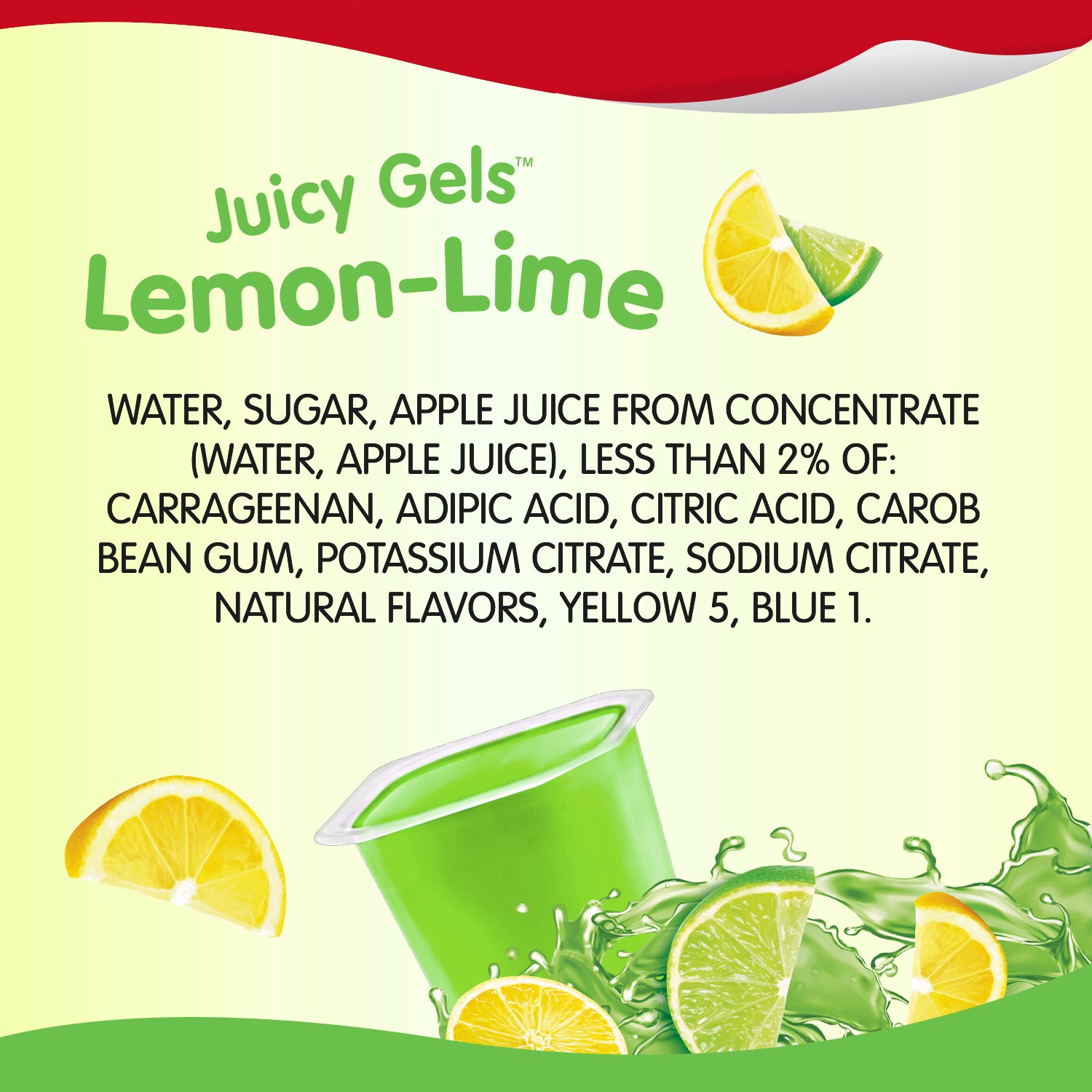 slide 2 of 5, Snack Pack Super Lemon-Lime Juicy Gels 6 - 5.5 oz Cups, 33 oz