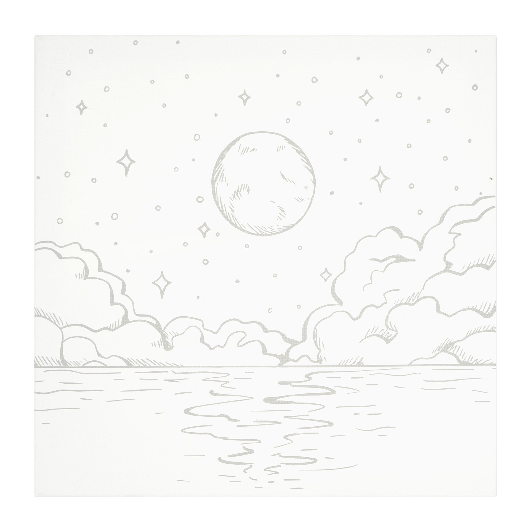 slide 3 of 3, 11" x 11" Moon Canvas Painting Kit by Craft Smart, 11 in x 11 in